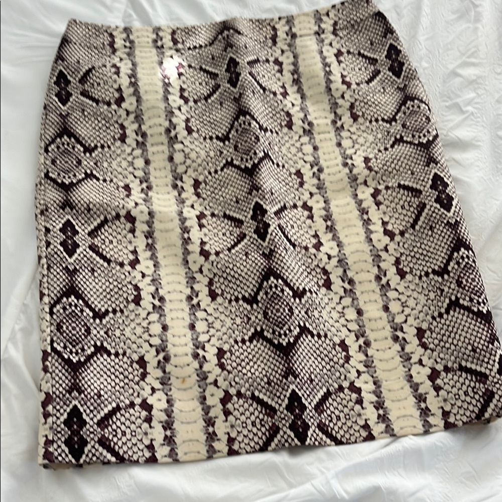 J. Crew Brown and Black Knee-Length Pencil Skirt